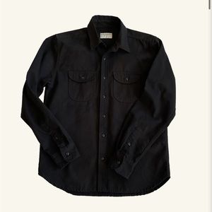 Grown & Sewn Walsh Work Shirt - 8 oz. Brushed Canvas - Black